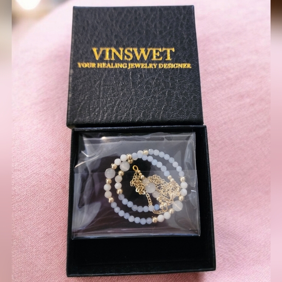 Layered Ankle Bracelets for Women Dainty 18k Gold Plated Anklet - Picture 3 of 6